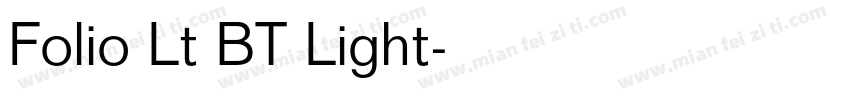 Folio Lt BT Light字体转换